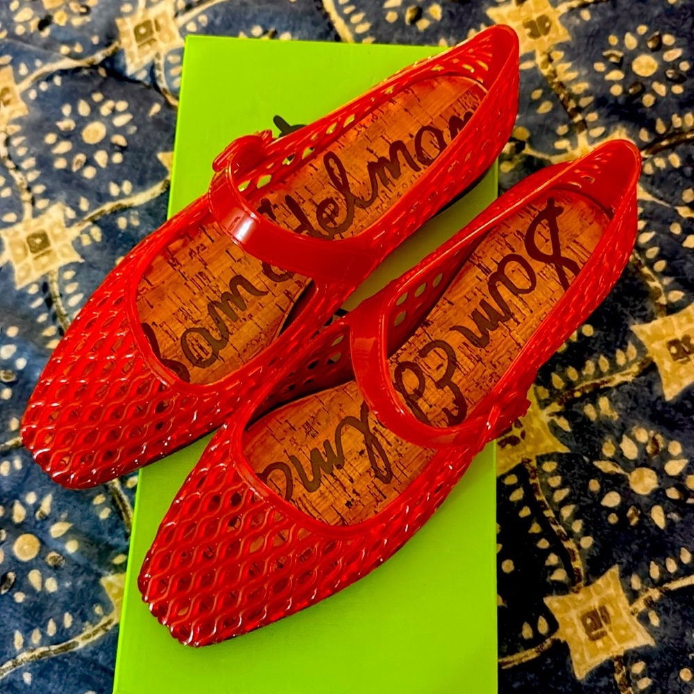 Sam Edelman red jellies women’s 10 Medium